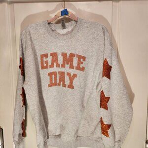 “Game Day” heather grey sweatshirt. New.